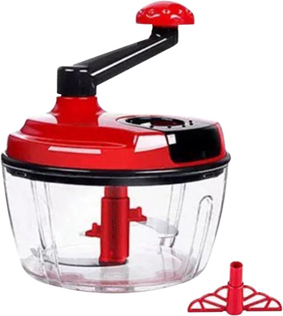 Handmatige Hakker - Groente Mixer - Maaltijden Voorbereiden - Multifunctioneel Ontwerp - 18.5 x 18.5 cm - Grijs