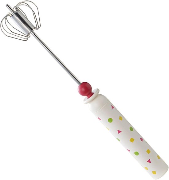 Handmatige Handmixer - Keuken Hulpmiddel - Moeiteloos Mixen - Halfautomatische Rotatie - 31 cm - Zilver