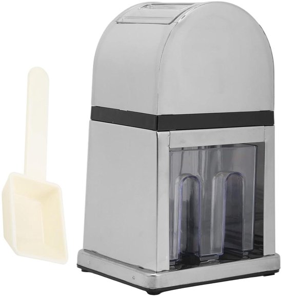 Handmatige ijsbreker - IJsmachine handslinger - Drankjes Bereiden - Duurzame tinlegering - 26 cm hoogte - Zilver