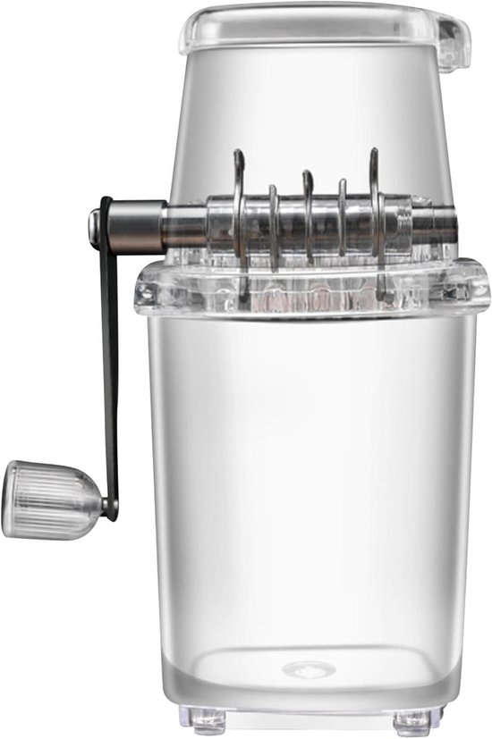 Handmatige IJsbreker - IJsmolen Slushie - Drankjes Koelen - Transparant Ontwerp - 23.9cm Hoog - Transparant