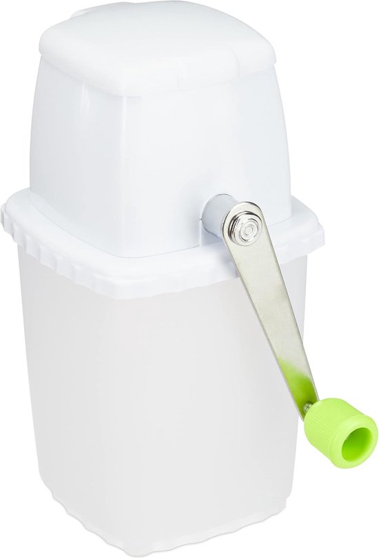 Handmatige IJscrusher - Zwengel Ice Crusher voor Bar - Roestvrij - Wit-Groen van Innoteck.