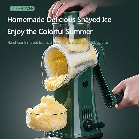 Handmatige IJsmachine - Slush Maker - Cocktails Maken - Draagbaar Ontwerp - 1.3 kg - Groen