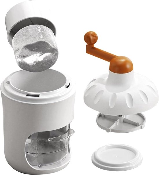 Handmatige IJsmachine - Sneeuwkegel Maker - Thuis Drankjes Maken - Roestvrijstalen Messen - 14x14x24 cm - Zilver