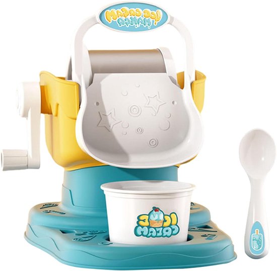 Handmatige ijsmachine - Yoghurtmaker Dessertmaker - Desserts Maken - Snelle Stolling - 13D x 16.3B x 13H cm - Geel