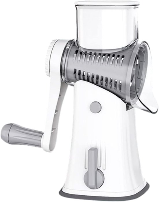 Handmatige ijsscheermachine, compacte ijsbreker en multifunctionele groentesnijder, handbediend voor thuisgebruik (Wit)