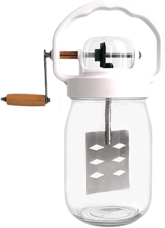 Handmatige Keukenmixer - Boterblender Garde - Bakken en Maken - Geen Stroom Nodig - 1500 ml - Transparant