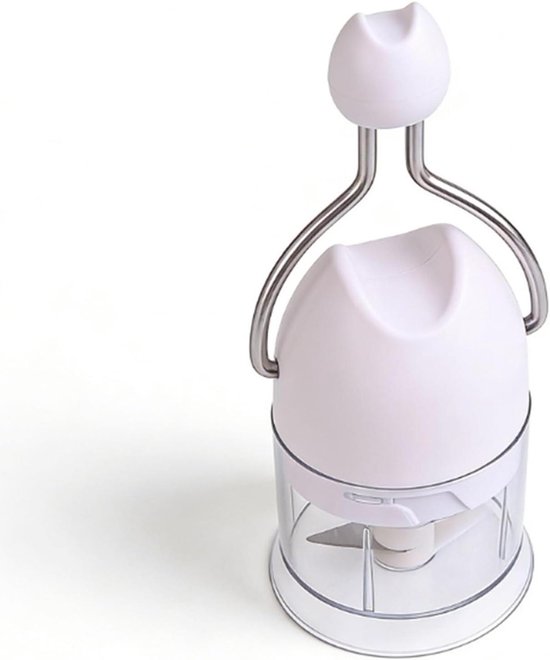 Handmatige Knoflook Chopper - Keukenmachine Mini Chopper - Snel Ingrediënten Snijden - Handslinger Bediening