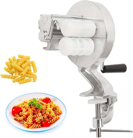 Handmatige macaronimachine voor pasta, schelpen, noedelpersmachine met zwengel, draagbaar, van aluminiumlegering, kookgereedschap