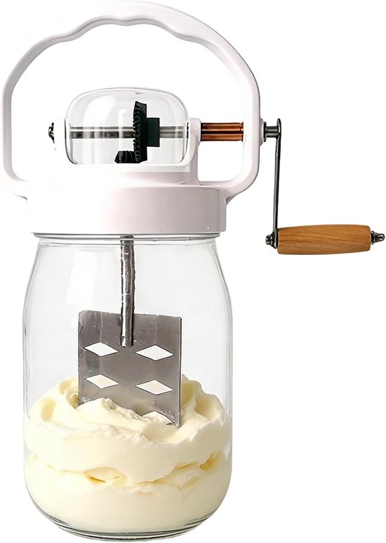 Handmatige Mixer - Keuken Garde - Zelf Ingrediënten Maken - Duurzaam Glas - 1500 ml Capaciteit - Transparant