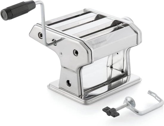 Handmatige Pasta Maker - Snijwalsen voor Spaghetti Tagliatelle en Lasagne - 8 Niveaus Pasta Dikte - Multifunctioneel - Incl. Receptenboek van Marcato