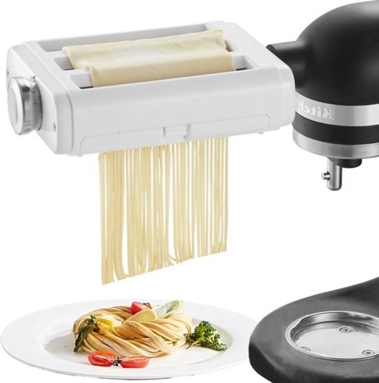 Handmatige Pastamachine - 3-in-1 RVS - Met Reinigingsborstel van EONO