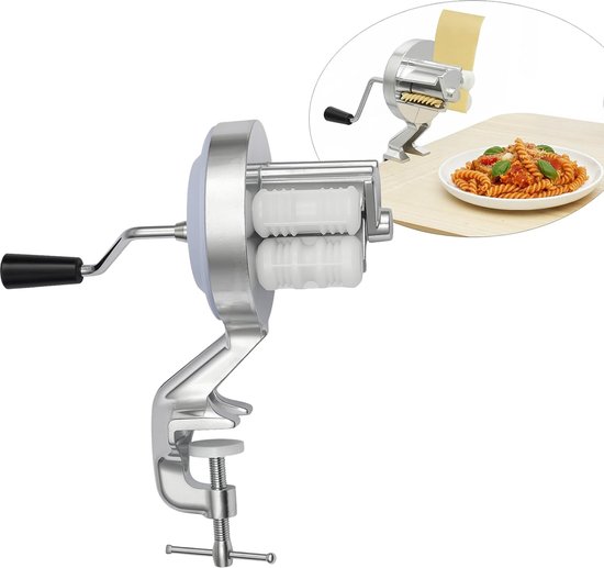 Handmatige pastamachine, aluminiumlegering, pastamachine met handslinger voor zelfgemaakte pasta