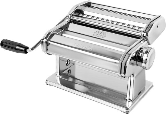 Handmatige Pastamachine - Deegmaker - Verse Pasta Maken - 10 Dikte standen - 180 mm breed - Zilverkleurig
