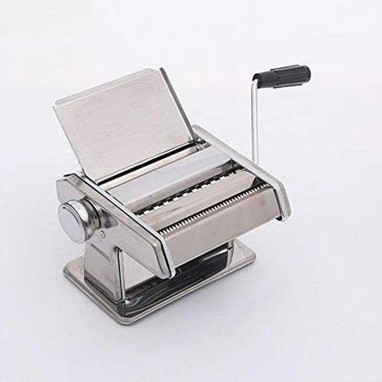 Handmatige Pastamachine - Deegroller Machine - Verse Pasta Maken - Roestvrij Staal - 195x180x32mm - Zilverkleurig