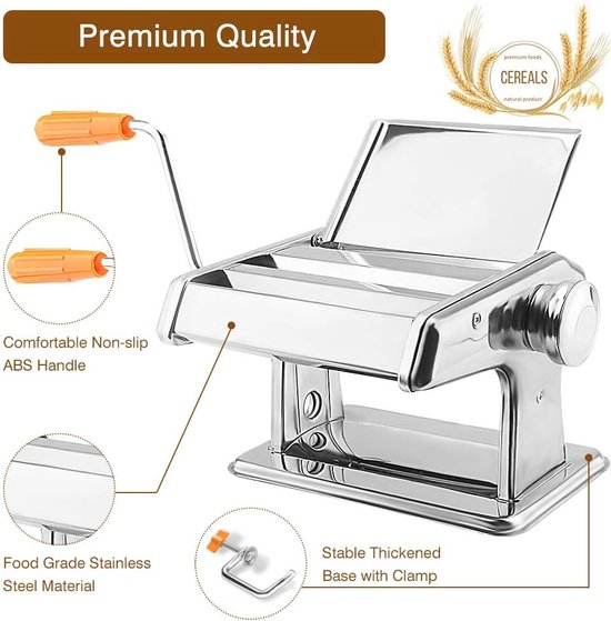 Handmatige pastamachine met 2 noedelrollers voor verse spaghetti, fettuccine en lasagne van Imperia