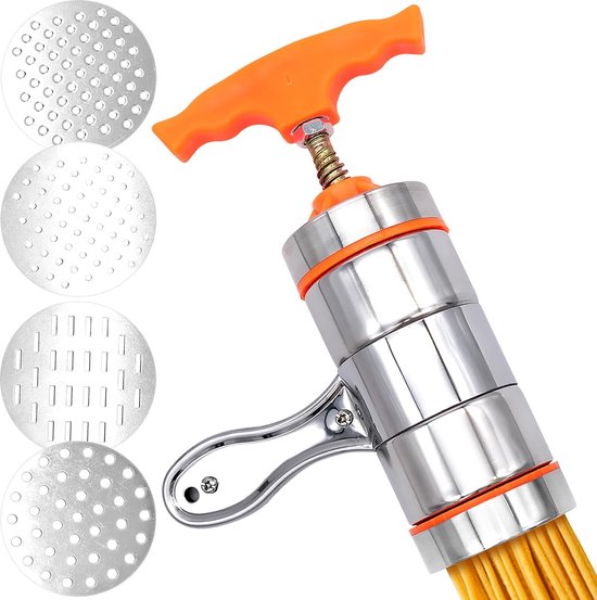 Handmatige pastamachine, minipastamachine, draagbaar, met 4 vormen, voor huishoudens, restaurants, pastawinkels van Cabilock