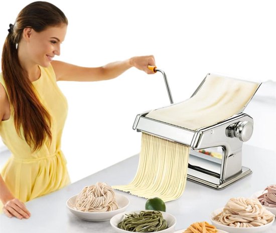 Handmatige Pastamachine - Noedelsnijder Pastamaker - Verse Pasta Maken - Meerdere Dikte-instellingen - 24 x 23 x 20 cm van Merkloos