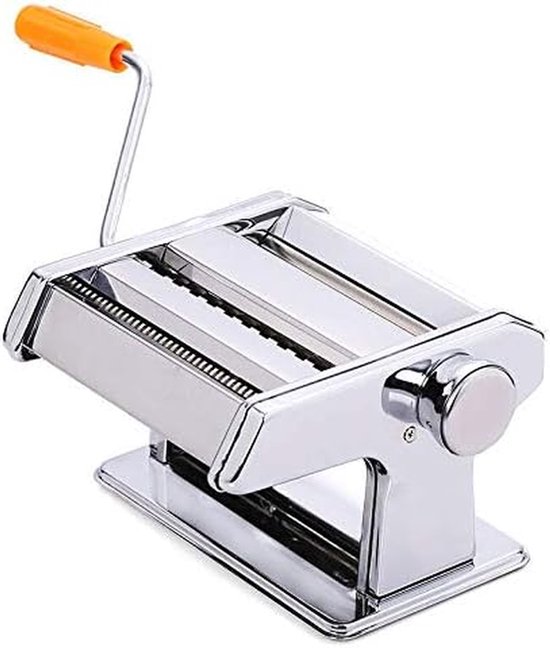 Handmatige Pastamachine - Noodle Maker - Thuis Pasta Maken - Roestvrij Staal - 18.3 x 18.3 cm - Zilver