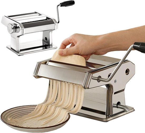 Handmatige Pastamachine - Pastaroller Keuken - Zelf Pasta Maken - 9-Traps Dikte Instelling - 26.8 x 25 x 19.5 cm