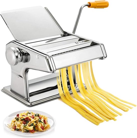 Handmatige pastamachine roestvrij staal - tagliatelle/spaghetti/lasagne/ravioli
