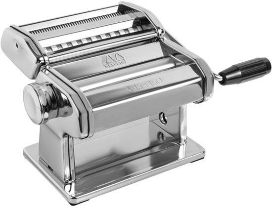 Handmatige pastamachine - Veelzijdig - 1 stuk - Zilver - Verchroomd staal - 150 mm