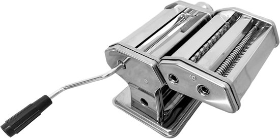 Handmatige Pastamaker van Roestvrij Staal, Noedelmachine met 6 Dikte-instellingen,Zilver - ShopVlot