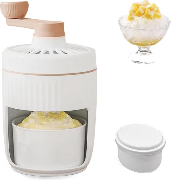 Handmatige roterende slush-ijsmachine - Slushie maker met ijsblokjesvorm - Handmatige ijscrusher met zwengel - BPA-vrij - Keukenapparaat Slush puppy machine van Blokker