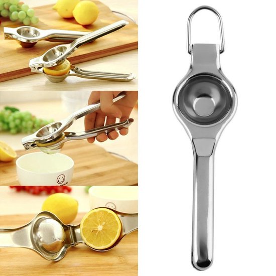 Handmatige RVS Fruitpers - Multifunctionele Citruspers / Citroenknijper / Citrusknijper / Limoenpers / Citrus Handpers / Handdrukpers / Aardappelpers