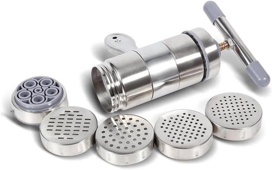 Handmatige RVS Pastamaker voor het Maken van Verse Pasta, Noodles en Sap - Draagbaar en Efficiënt