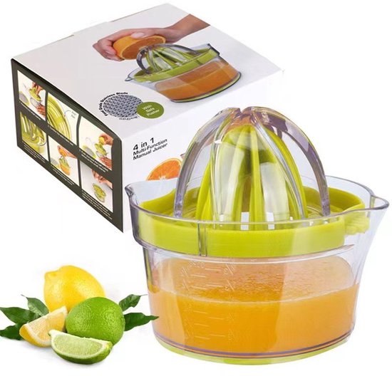 Handmatige sapcentrifuge - citruspers - sinaasappelpers - Citroenpers - Handmatige sinaasappelpers - Multifunctionele citruspers - Kleine draagbare sapcentrifuge - Fruitpers voor thuis