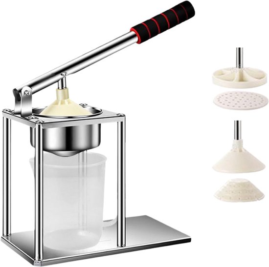 Handmatige Sapcentrifuge - Fruitpers Handleiding - Sap Extraheren - Maximale Sapopbrengst - 30 x 248 x 13 cm - Zilver