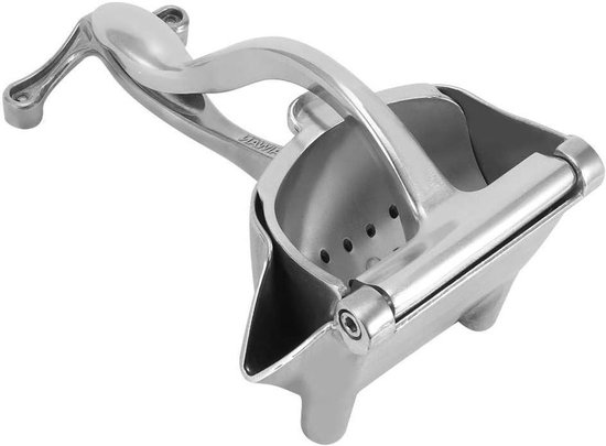 Handmatige Sapcentrifuge - Fruitpers RVS - Snel Sap Maken - Niet-druppelend Mondstuk - 23 cm Lengte - Zilverkleurig