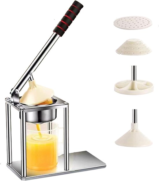 Handmatige Sapcentrifuge - Fruitpers Wijnpers - Thuis Keuken Gebruik - Robuust Roestvrij Staal - 156D x 293B x 156H cm van Merkloos