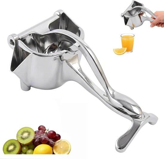 Handmatige Sapcentrifuge - Keukenpers Fruit - Vers Sap Maken - Roestvrij Staal - 217 x 128 cm - Zilver