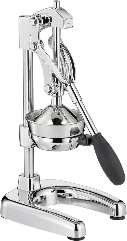 Handmatige sapcentrifuge roestvrij staal - handpers voor 25% meer sap - weinig inspanning - professionele fruitpers - 225 x 195 x 435 cm chroom van Merkloos