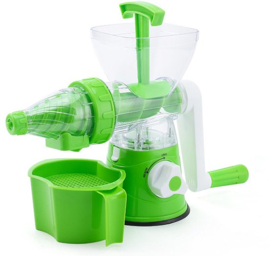 Handmatige sapcentrifuge - Sapcentrifuge - Keukengereedschap - Fruit- en groentesapcentrifuge - Met filter - Groen - Montage vereist van Merkloos