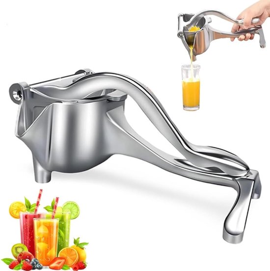 Handmatige sapcentrifuge - Sapcentrifuge van aluminiumlegering - met ergonomische handgreep - Geschikt voor sinaasappels, granaatappels, appels, citroenen, limoenen en ander fruit van Merkloos