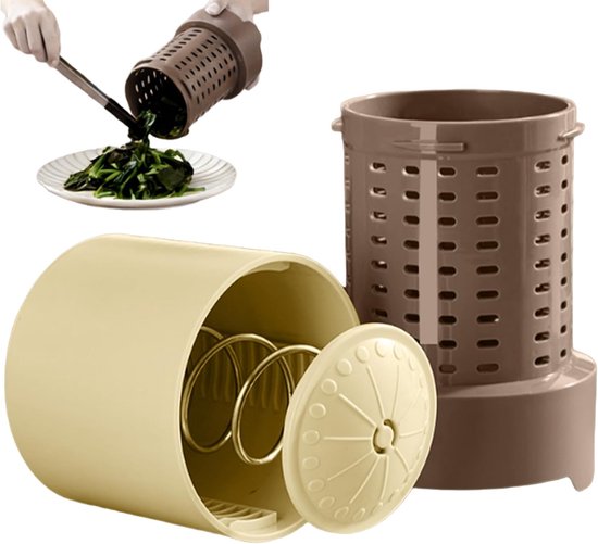 Handmatige Sapcentrifuge - Voedselpers - Vullingen Bereiden - Handmatig Perssysteem - 16x12x16 cm - Wit van Merkloos