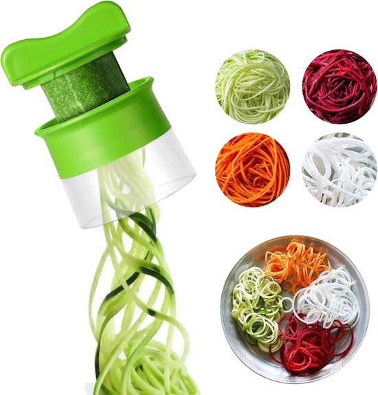 Handmatige Spiral Cutter voor Groenten - Perfect voor Courgette, Wortel, Aardappel en Komkommer - Maak Gezonde Spaghetti en Groentepasta