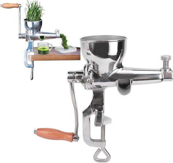 Handmatige Tarwegras Extractor, RVS Fruitpers met Handmatige Crank voor Sinaasappel, Gember en Selderij
