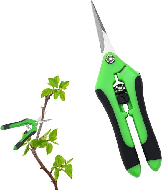 Handmatige Tuinschaar voor Bonsai, Kleine Snoeischaar met Rechte Punt voor het Oogsten van Fruit, Takken en Bloemen in de Tuin van Merkloos