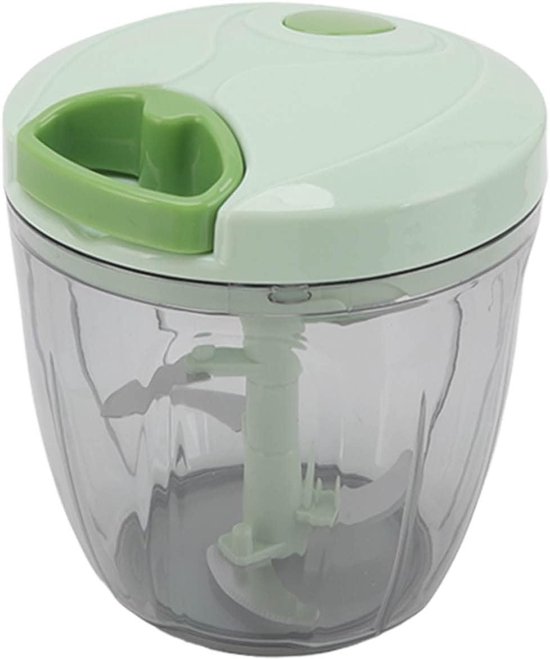 Handmatige Vleesmaler en Groentensnijder met 900 ml Container, Multifunctionele RVS Keukenmachine voor Knoflook en Groenten, Compact en Efficiënt