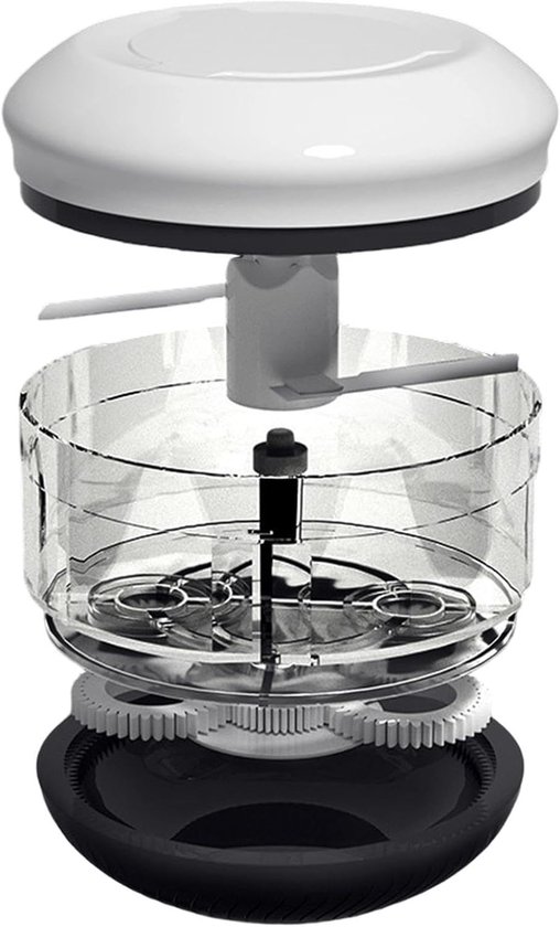 Handmatige Voedselhakker - Keuken Accessoire - Fijnhakken Ingrediënten - Instelbare Hakcontrole - Compact Ontwerp - Grijs