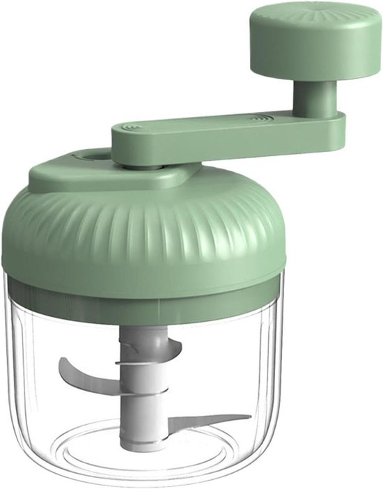 Handmatige Voedselhakker - Keuken Gereedschap - Snel Ingrediënten Snijden - Ruimtebesparend Ontwerp - 15x10x15 cm - Groen