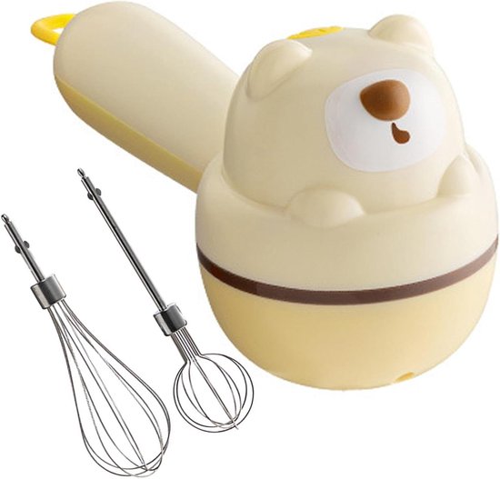 Handmixer, 3-Speed Handheld Draadloze Leuke Elektrische Garde met 2 Koppen, Afneembare Automatische Eierklopper voor Keuken Thuis Elektrische Mixer Whisker