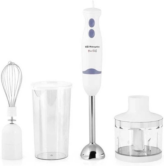 Handmixer 400 watt met 2 snelheden inclusief hakmolen, blender en maatbeker van Merkloos