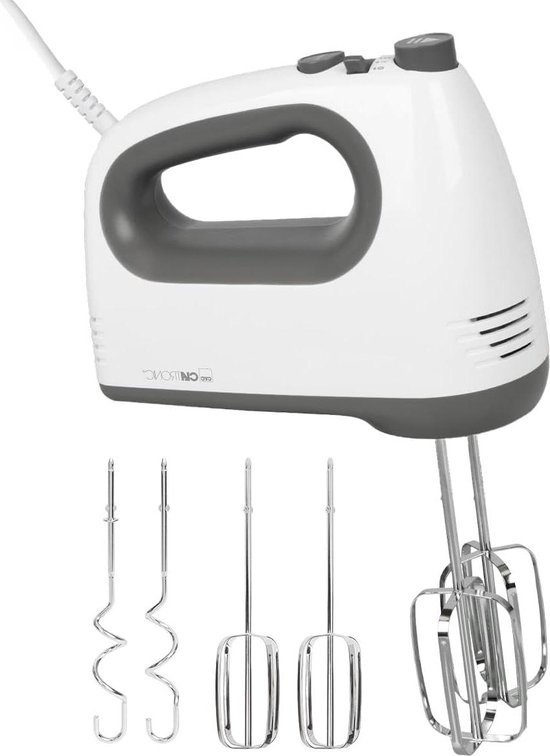 Handmixer - 400 watt motor - Turbostand - 5 snelheidsstanden - Vaatwasserbestendige garde en kneedhaak