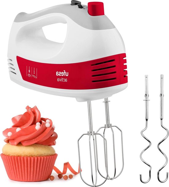 Handmixer 400W 5 Snelheden + Turbo - Eenvoudige ontgrendeling - Ergonomisch en spatbescherming - Soft-touch handgreep - Kneed accessoires van Tristar