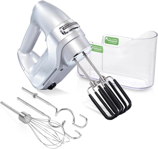 Handmixer 7 Snelheden - Keukenmixer Elektrisch - Bakken en Menger - Langzame Start Functie - 174 kg - Zilver