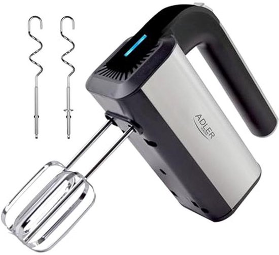 Handmixer 800W met 3 functies en roestvrijstalen behuizing van Merkloos